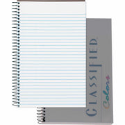 100 Sheets - Front Ruling Surface - 20 lb Basis Weight - Letter - 5 1/2" x 8 1/2" Sheet Size - Graphite Plastic Cover - Perforated - 1 Each