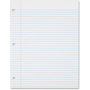 500 Sheets - 0.31" Ruled - Ruled Red Margin - 16 lb Basis Weight - Letter - 8 1/2" x 11" Sheet Size - White Paper - 500 / Pack