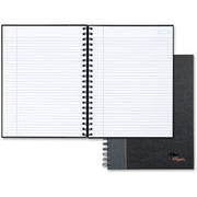 96 Sheets - Wire Bound - 20 lb Basis Weight - 8" x 10 1/2" Sheet Size - White Paper - Black Geltex, Gray Cover - Hard Cover, Index Sheet, Perforated - 1 Each