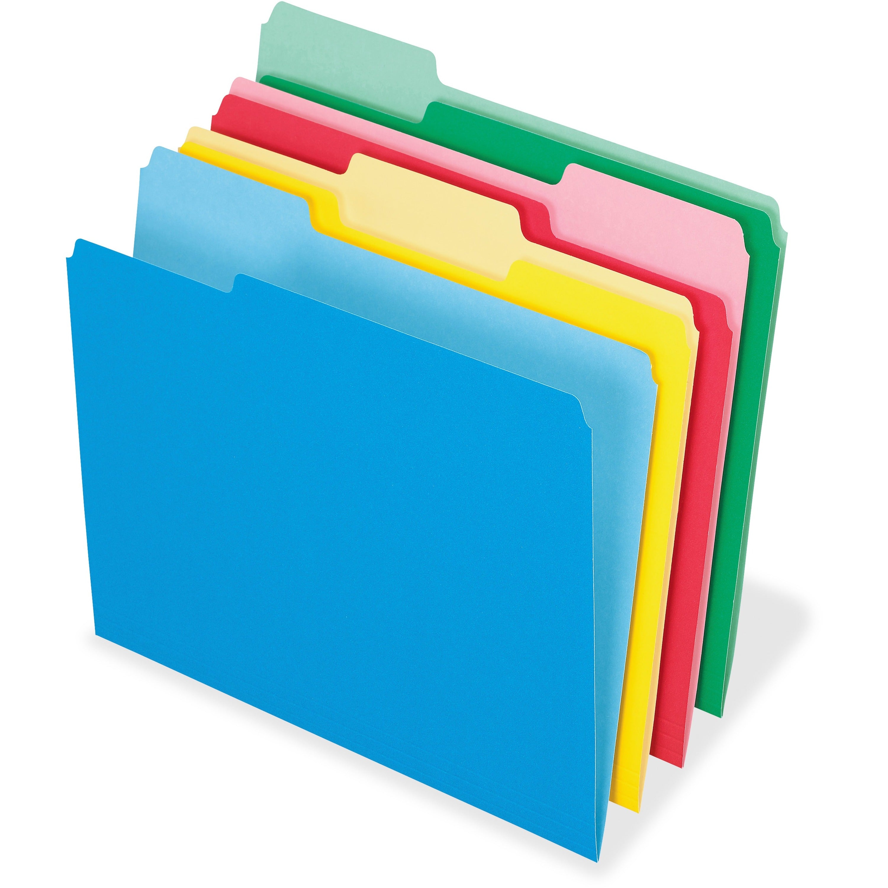 Pendaflex 1/3 Tab Cut Letter Recycled Top Tab File Folder - 8 1/2" x 11" - Top Tab Location - Assorted Tab Position - 11 pt. - Assorted - Labeling Area, Acid-free - 10% Recycled - 1 Pack