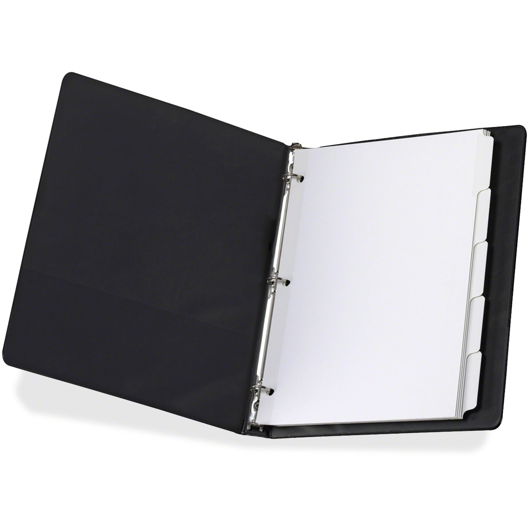 Print-on Tab(s) - 5 Tab(s)/Set - 3 Hole Punched - Self-adhesive, Removable - White Divider - Rip Proof, Reinforced Edges, Heavyweight - 1 Box