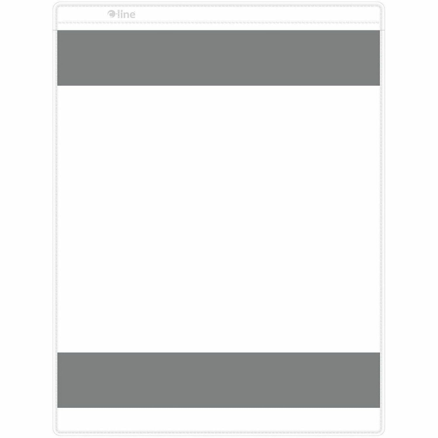 C-Line Magnetic Shop Ticket Holders - Support 8.50" x 11" Media - Vinyl - Clear - Durable - 15 / Box