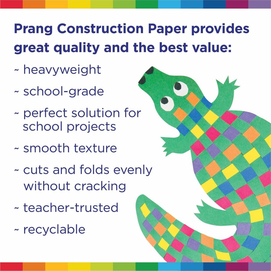 Prang Construction Paper - 24" Width x 18" Length - White - 1 Pack