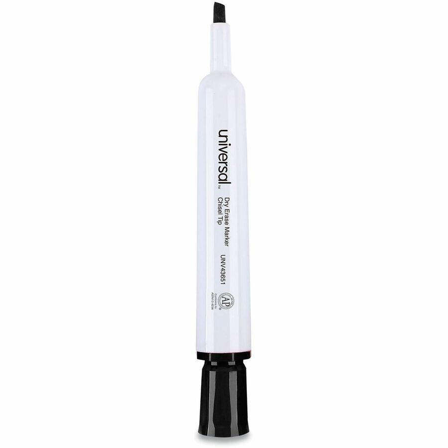Broad Chisel Marker Point - Black Ink - Dry - General Purpose - 1 Dozen