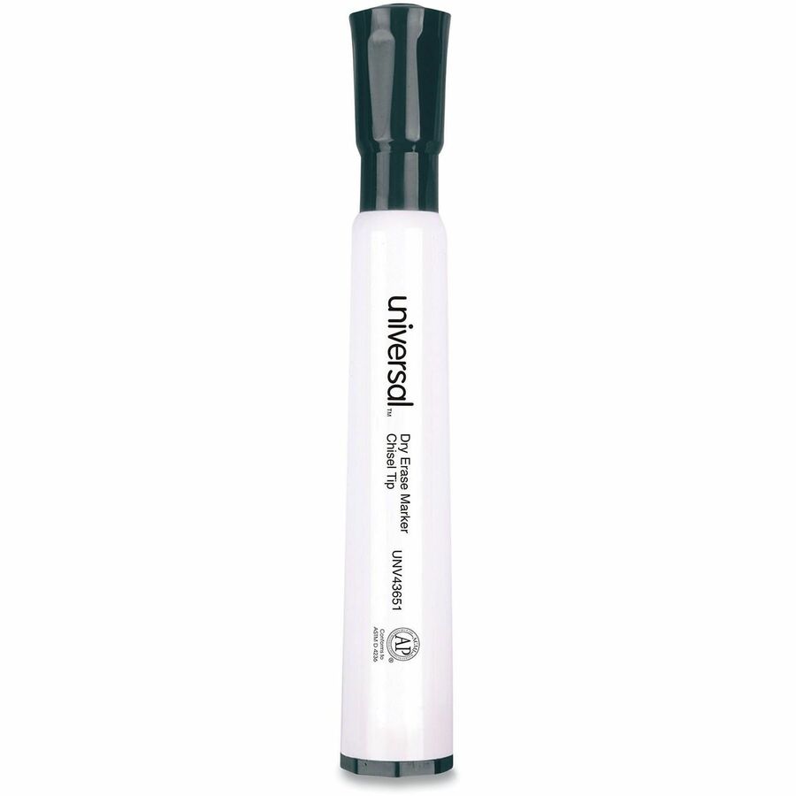 Broad Chisel Marker Point - Black Ink - Dry - General Purpose - 1 Dozen