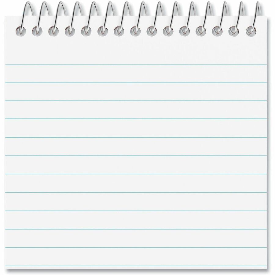 1 Subject(s) - 50 Sheets - Spiral - 16 lb Basis Weight - 3" x 5" Sheet Size - White Paper - 12 / Pack