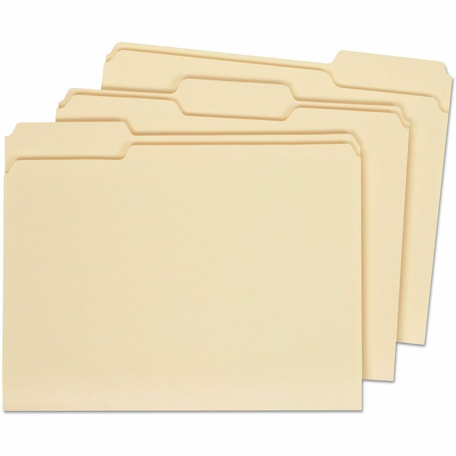 8 1/2" x 11" - 3/4" Expansion - Assorted Tab Position - 11 pt. - Manila - 100 Box