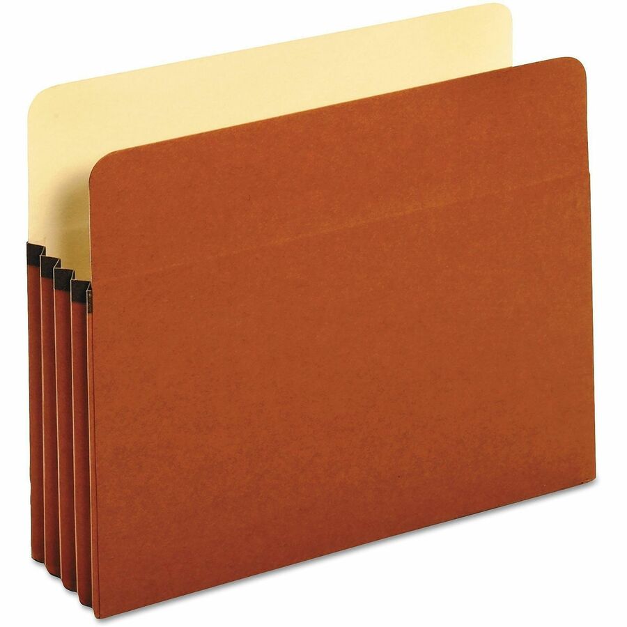Universal Expansion File Pocket - Letter - 8.5" x 14" - Straight Tab Cut - 3" Expansion - 25 / Pack - 18pt., 23pt. - Manila, Red