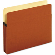 Universal Expansion File Pocket - Letter - 8.5" x 11" - Straight Tab Cut - 1" Expansion - 25 / Pack - 18pt., 23pt. - Manila, Red