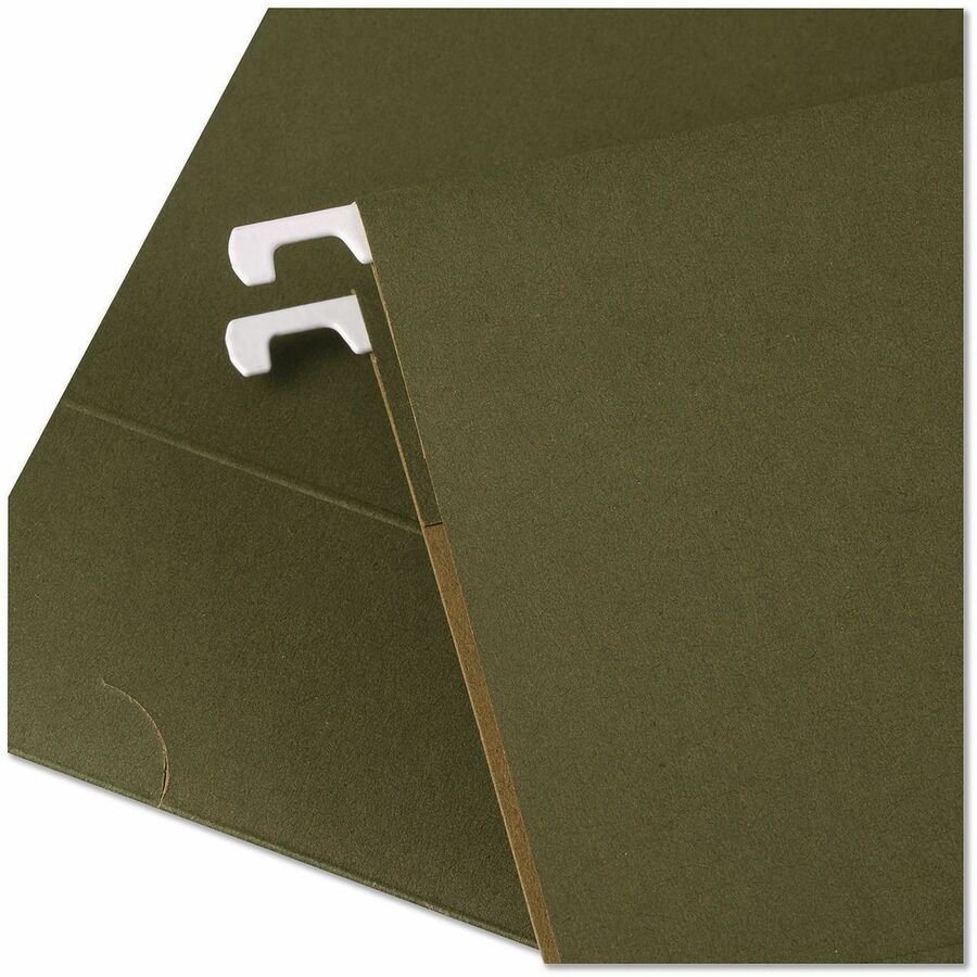 Universal Hanging File Folder - Letter - 8.5" x 11" - 1/3 Tab Cut - 25 / Box - 11pt. - Green