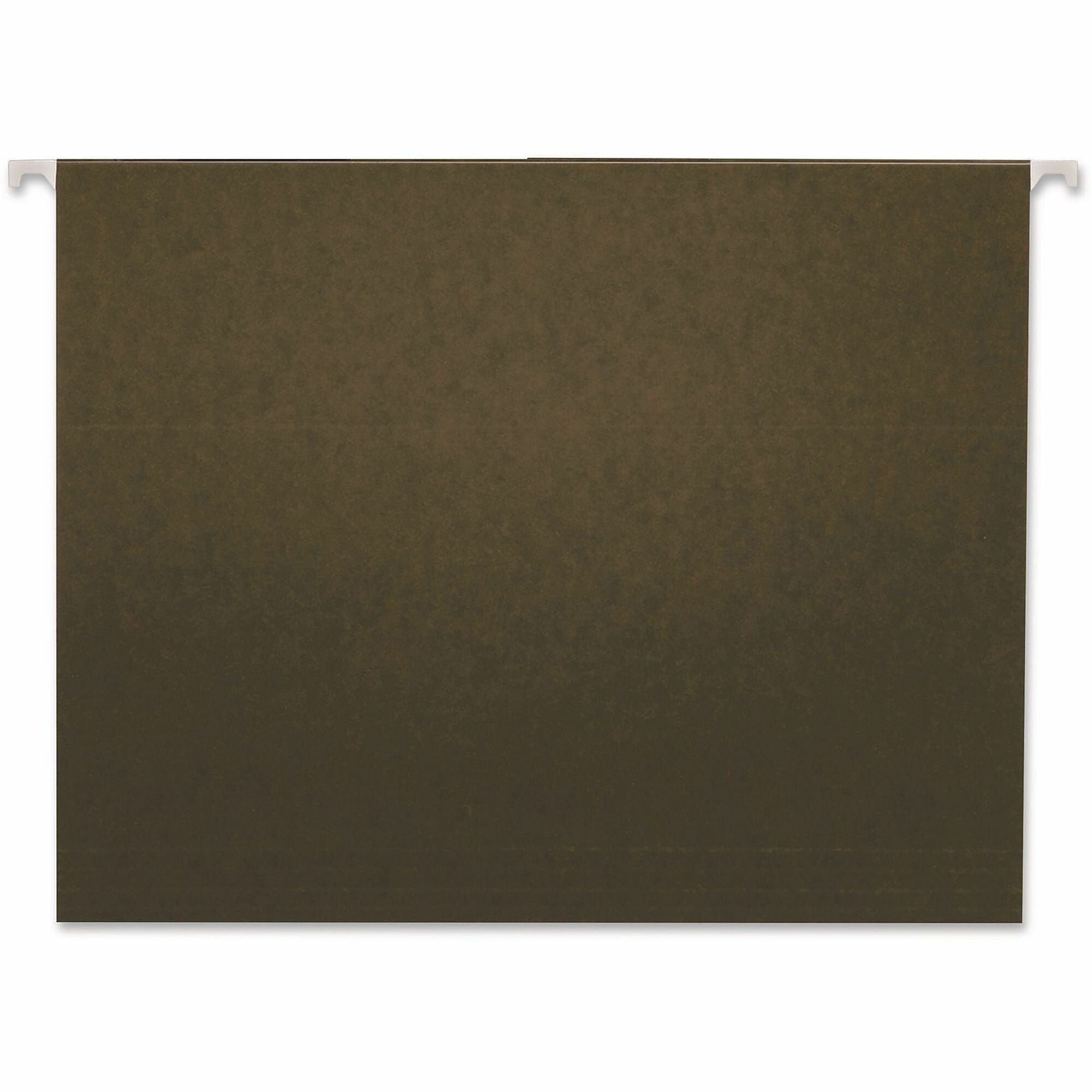 Universal Hanging File Folder - Letter - 8.5" x 11" - 1/3 Tab Cut - 25 / Box - 11pt. - Green