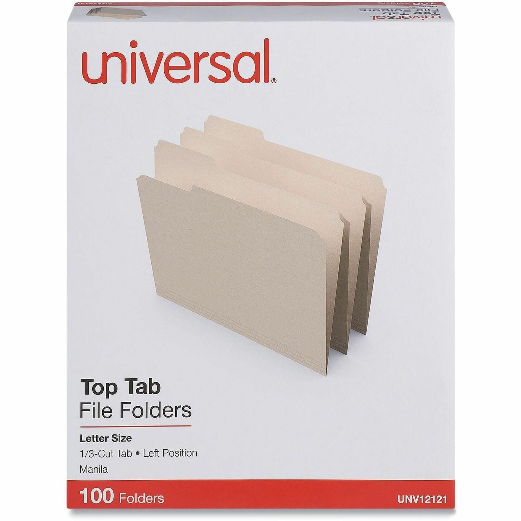 8 1/2" x 11" - 3/4" Expansion - Left Tab Position - 11 pt. - Manila - 100 Box