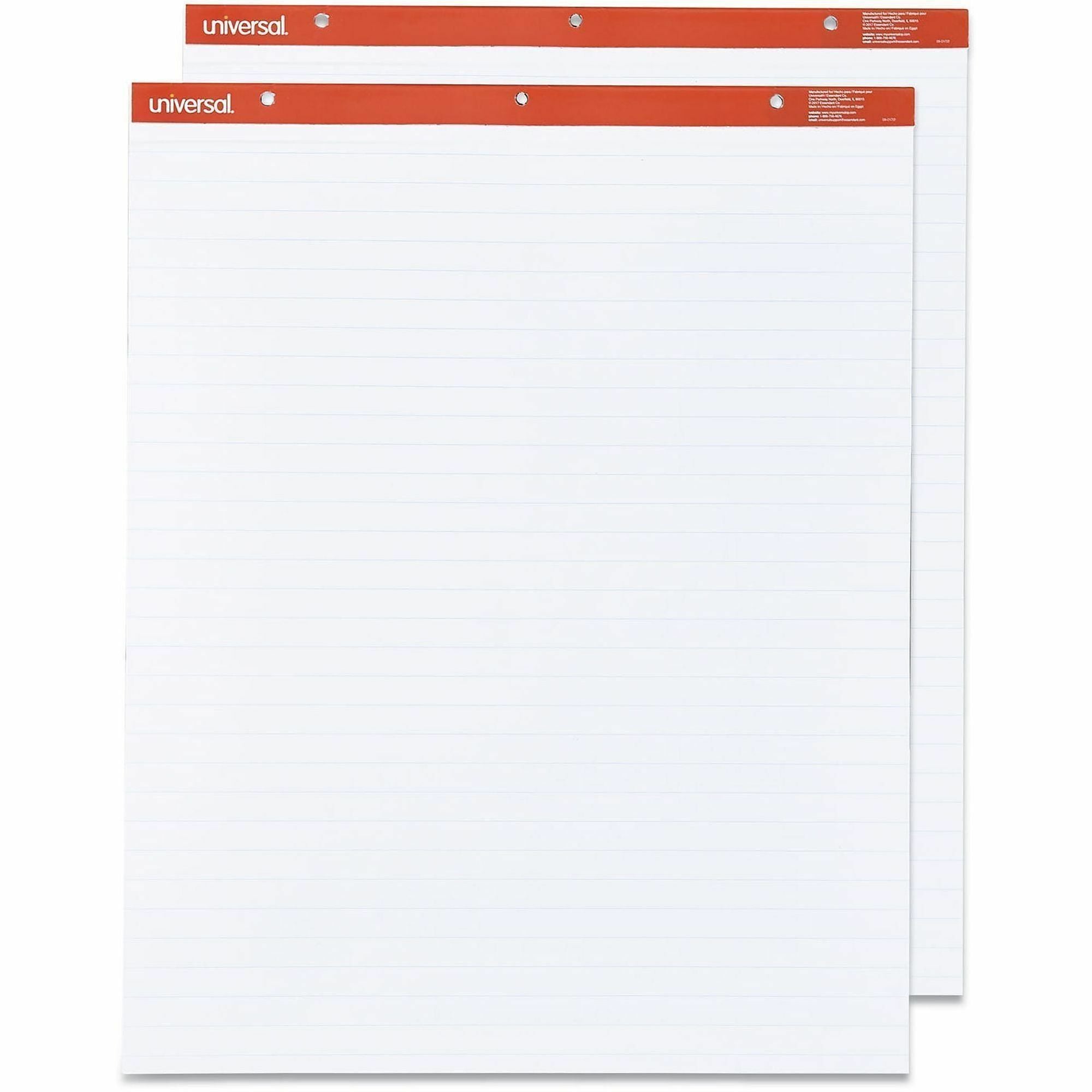 Universal Easel Pad - 1 Subject(s) - 50 Sheets - Tape Bound - 16 lb Basis Weight - 27" x 34" Sheet Size - 34" Height x 27" Width - White Paper - Chipboard Cover - 2 / Carton
