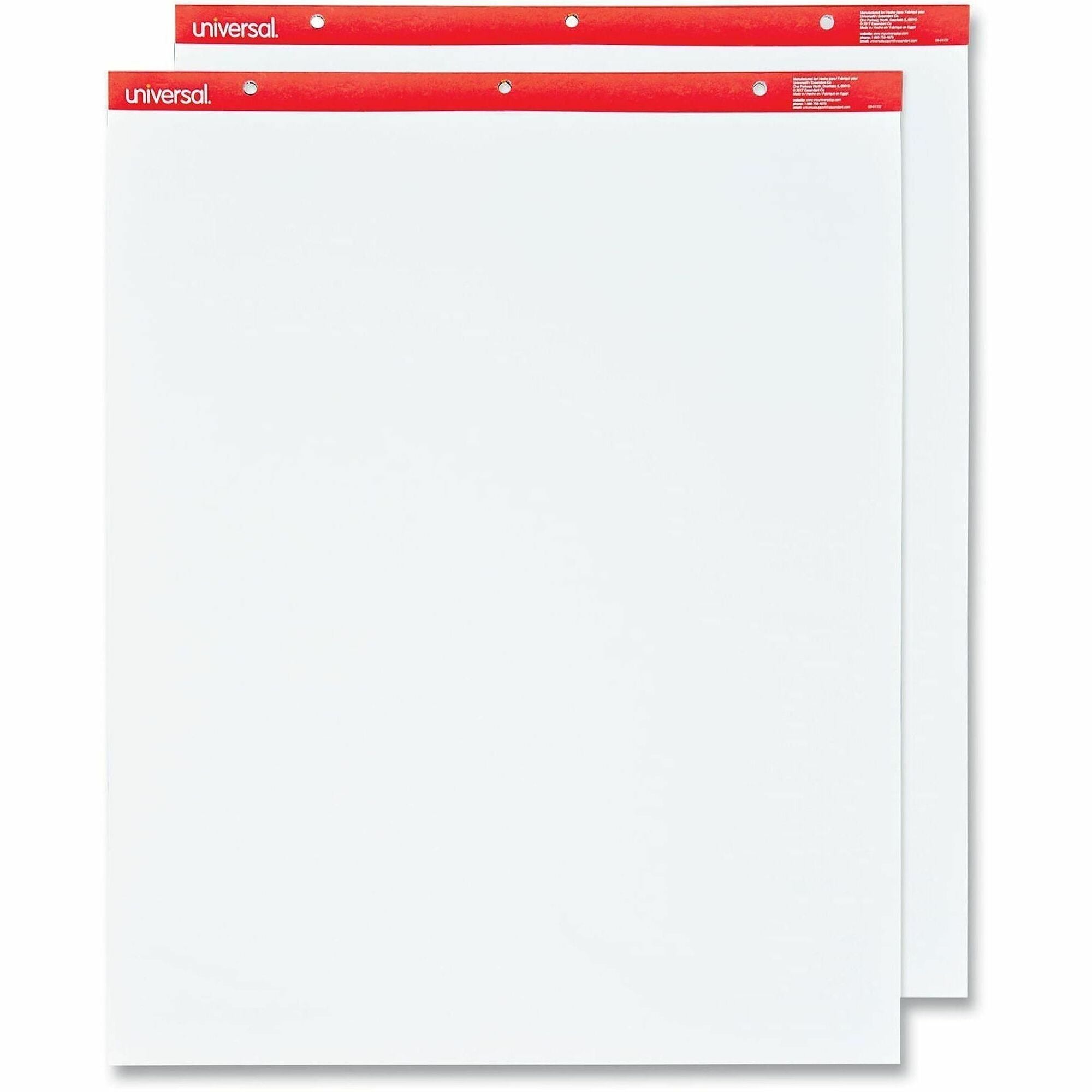 1 Subject(s) - 50 Sheets - Plain - Tape Bound - 16 lb Basis Weight - 27" x 34" Sheet Size - 34" Height x 27" Width - White Paper - Chipboard Cover - 2 / Carton