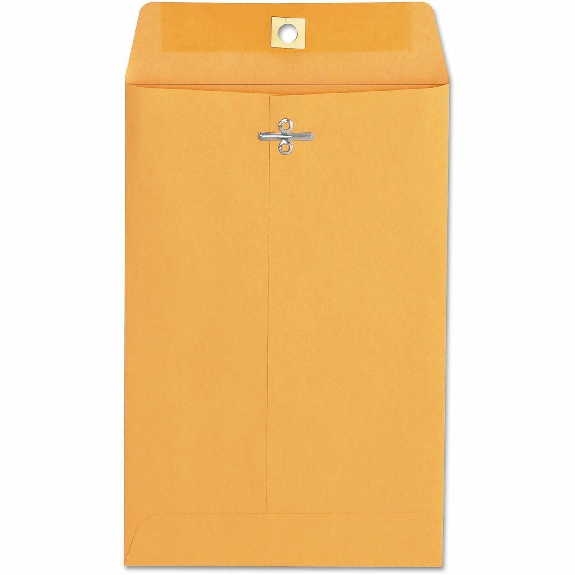 Universal Envelope - Clasp - #55 - 6" Width x 9" Length - 28 lb - Clasp/Gummed Flap - Brown Kraft - Kraft Paper - 100 / Box