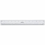 12" Length - 1/16 Graduations - Metric, Standard Measuring System - Plastic - Clear - 1 Each