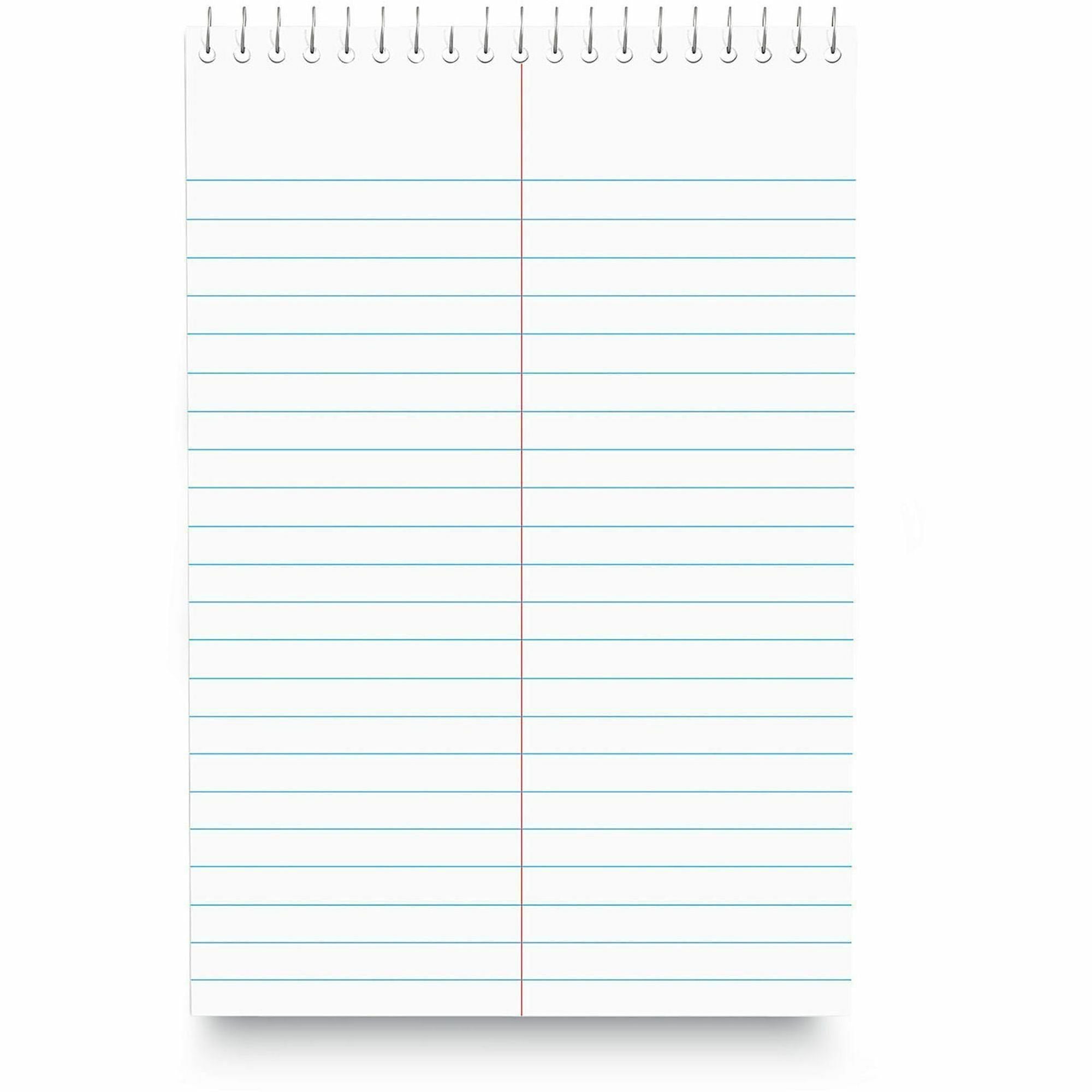 1 Subject(s) - 80 Sheets - Spiral - Red Margin - 16 lb Basis Weight - 6" x 9" Sheet Size - 9" Height x 6" Width - White Paper