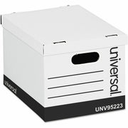 Internal Dimensions: 12" Width x 15" Depth x 10" Height - Media Size Supported: Letter, Legal - Lift-off Closure - Medium Duty - Stackable - Corrugated Fiberboard - White - For Box File - 12 / Carton