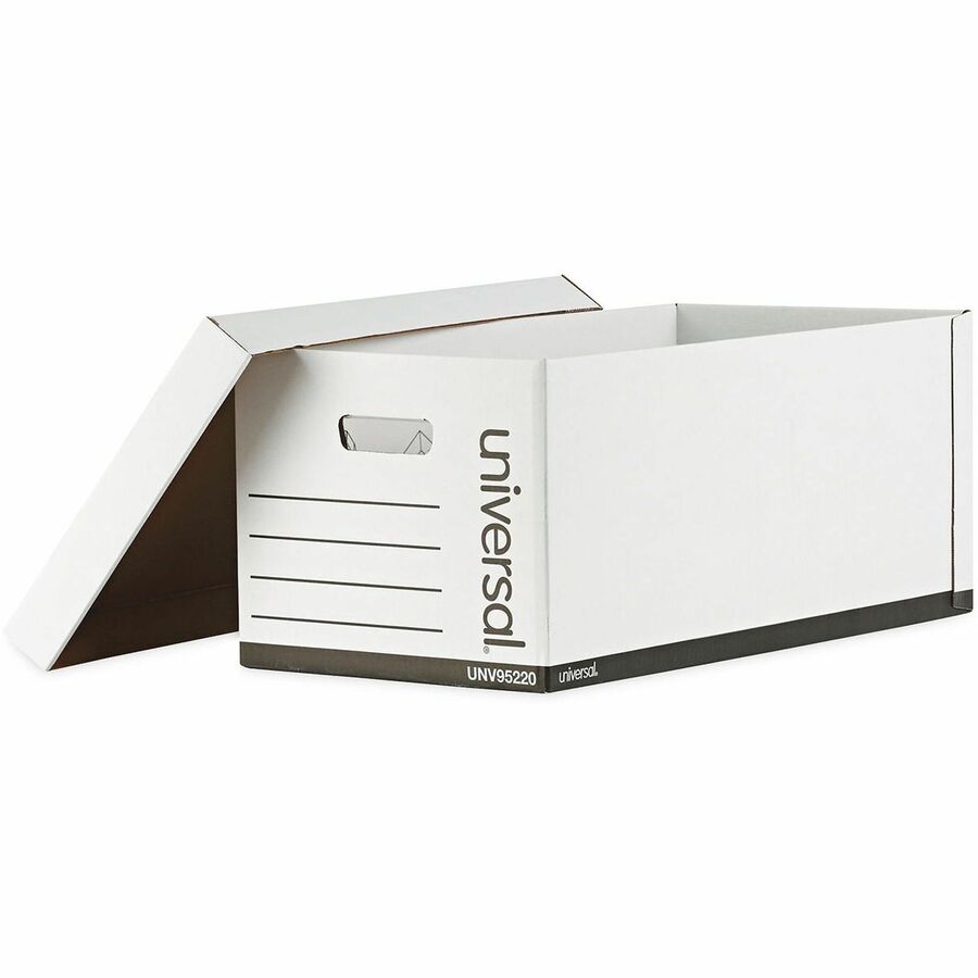 Internal Dimensions: 12.25" Width x 23.75" Depth x 10.25" Height - Media Size Supported: Letter - Lift-off Closure - Medium Duty - Stackable - Corrugated Fiberboard - White - For Box File - 12 / Carton