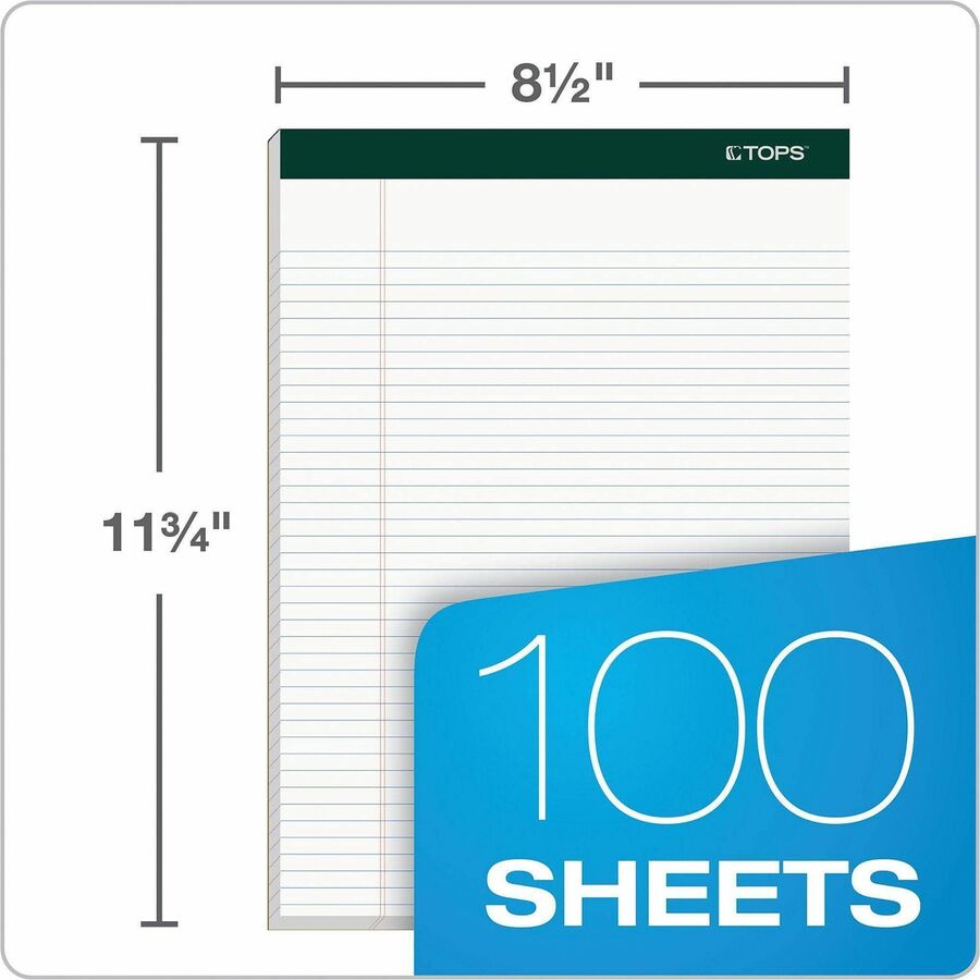 100 Sheets - Double Stitched - 16 lb Basis Weight - 8 1/2" x 11 3/4" Sheet Size - 1.76" Height x 11.8" Width x 8.5" Length - White Paper - Heavyweight, Perforated, Rigid, Acid-free, Tear Resistant, Unpunched - 4 / Pack