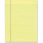 TOPS The Legal Pad - Letter - 50 Sheets - Glue - Ruled Red Margin - 16 lb Basis Weight - Letter - 8 1/2" x 11" Sheet Size - Canary Paper - Perforated - 12 / Pack