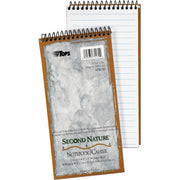 70 Sheets - Coilock - Gregg Ruled Margin - 4" x 8" Sheet Size - White Paper - Subject - Recycled - 1 Each