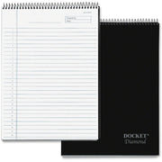 60 Sheets - Wire Bound - 24 lb Basis Weight - 8 1/2" x 11 3/4" Sheet Size - 11.75" Height x 8.5" Width - Natural White Paper - Black Cover - Rigid, Perforated, Smooth Edge, Acid-free, Numbered, Easy Tear - 1 / Each