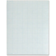TOPS Quad Ruling Cross Section Pad, Letter Size, 8.5" x 11", 50 Sheets, Glue Top, Both Sides Quad Ruled, White, 1 Pad