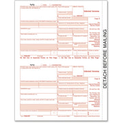 5 Part - Carbonless Copy - 5.50" x 3.67" Form Size - 9" x 11" Sheet Size - White Sheet(s) - Red Print Color - 24 / Pack