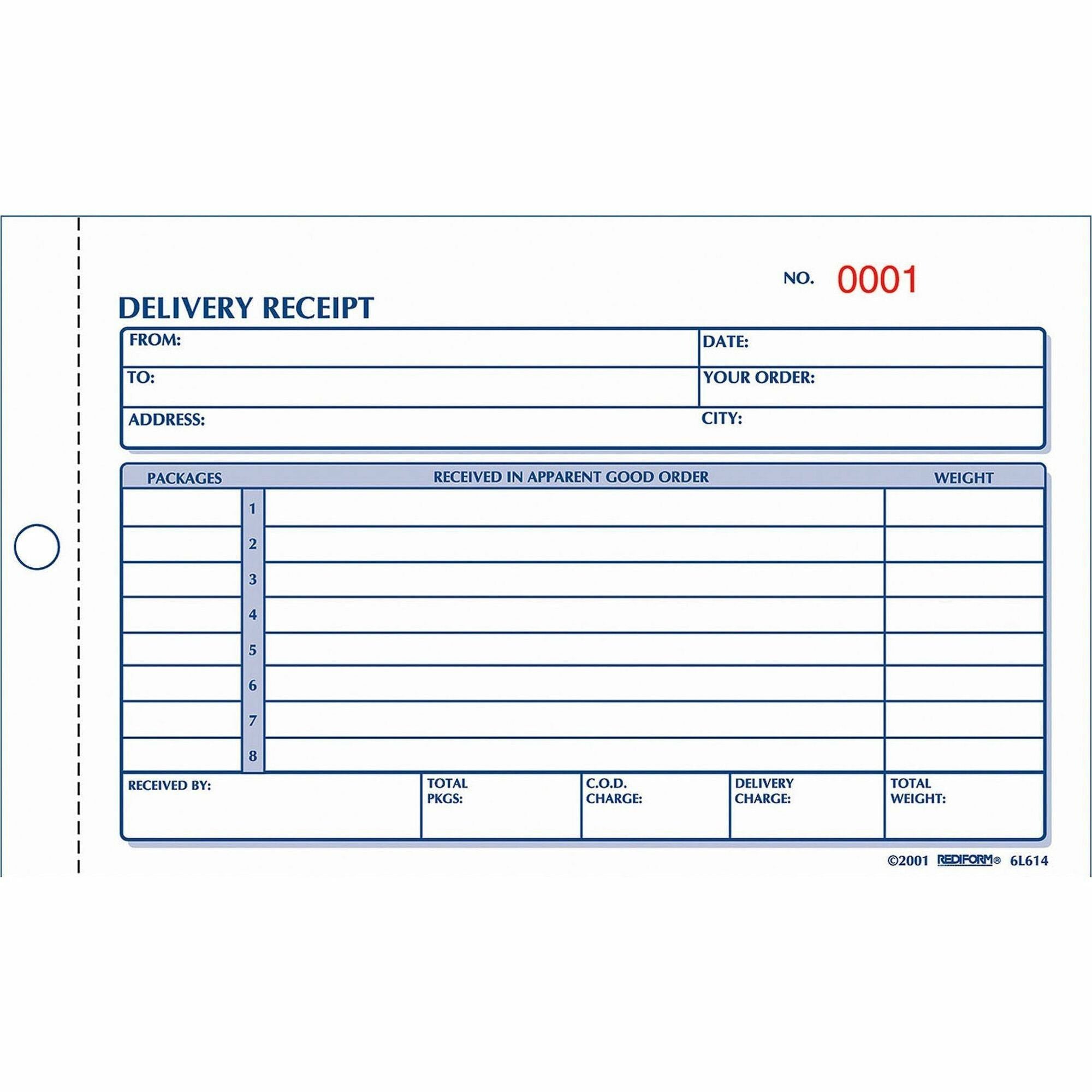 50 Sheet(s) - 2 Part - Carbonless Copy - 4.25" x 6.37" Form Size - White, Manila - 1 Each