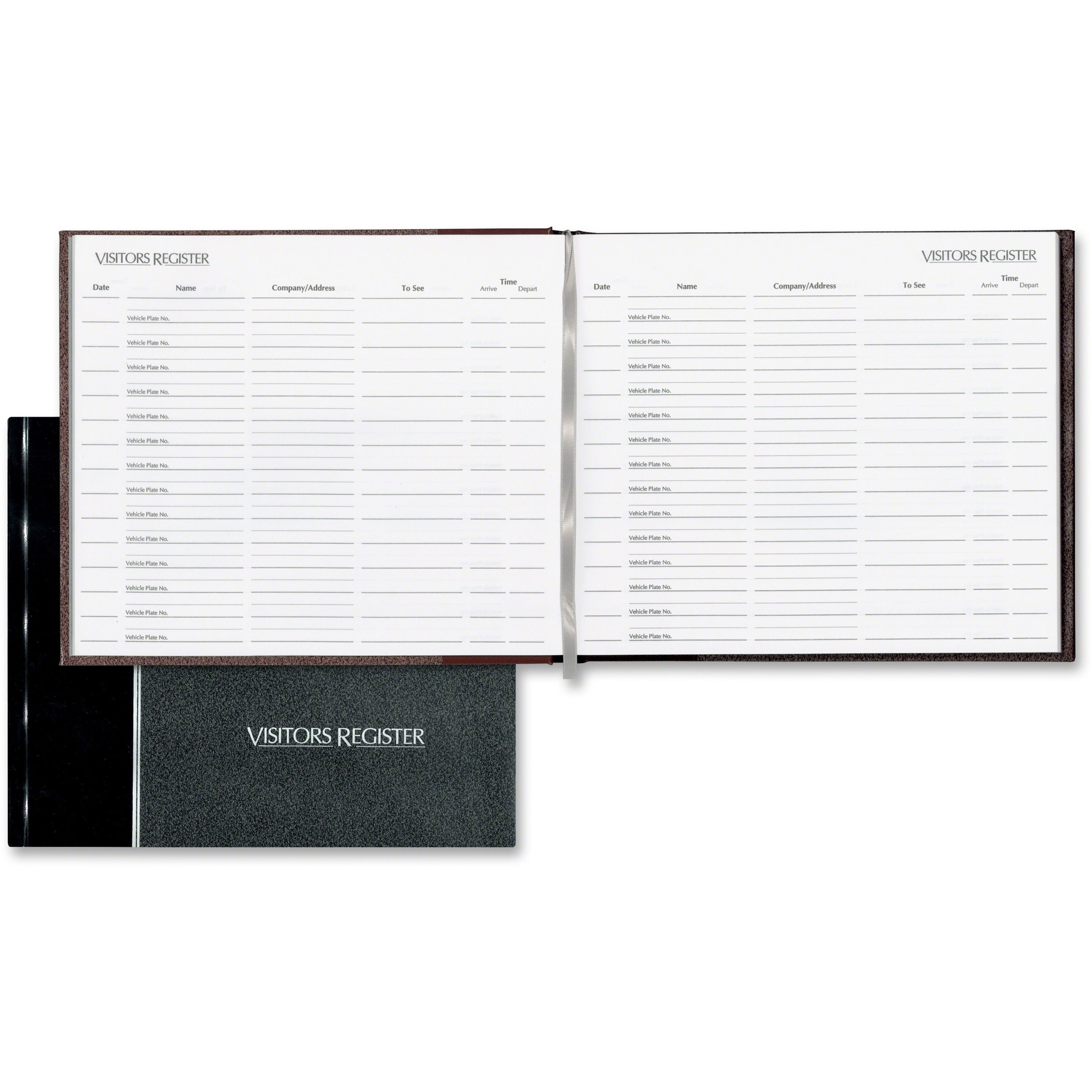 125 Sheet(s) - Sewn Bound - 8.50" x 9.12" Sheet Size - White Sheet(s) - Black Cover - Recycled - 1 Each