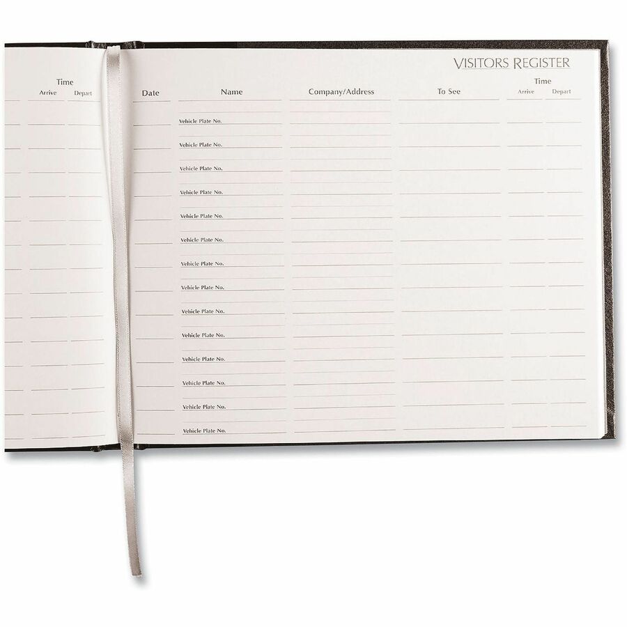125 Sheet(s) - Sewn Bound - 8.50" x 9.12" Sheet Size - White Sheet(s) - Black Cover - Recycled - 1 Each
