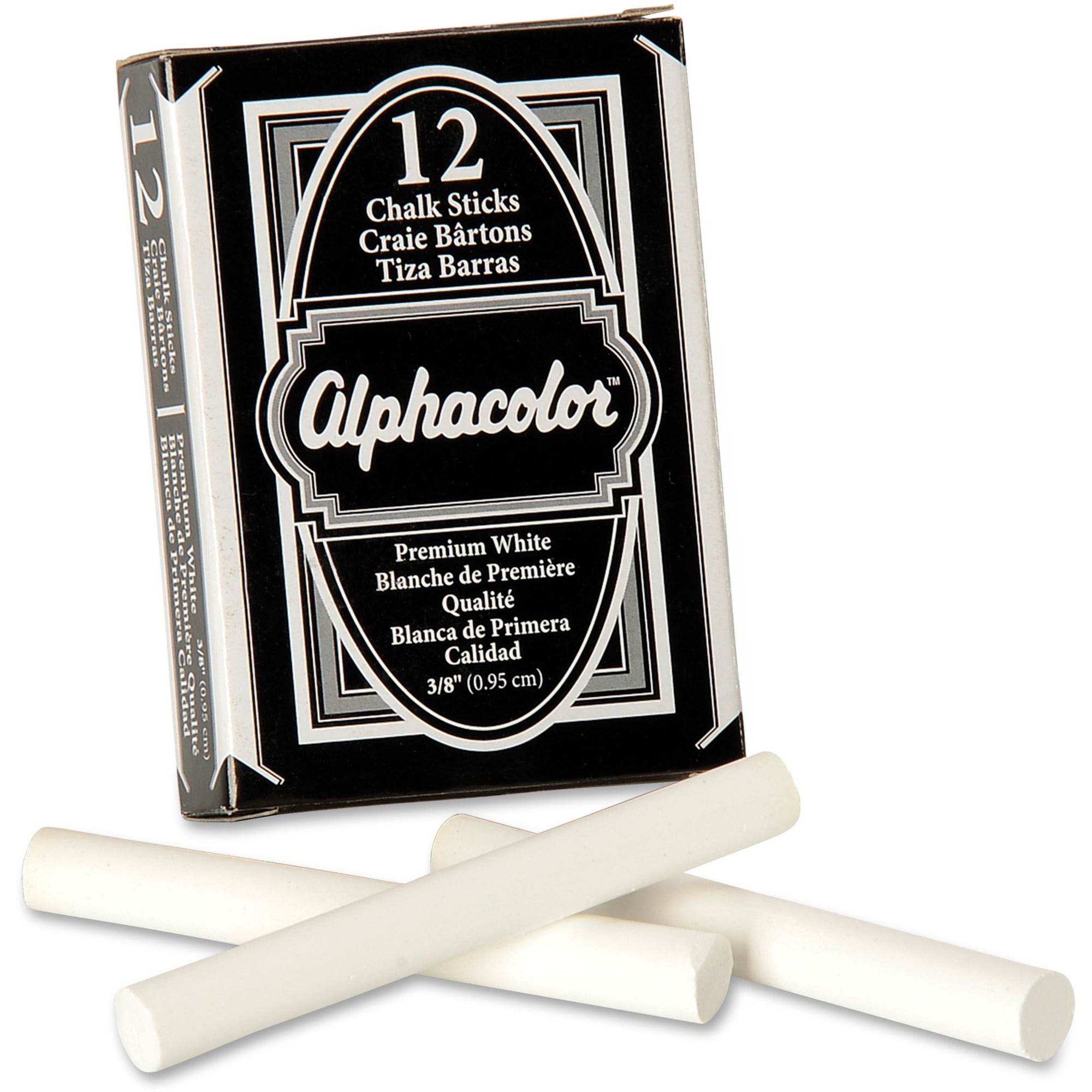 0.4" Diameter - White - Non-toxic - 12 / Box