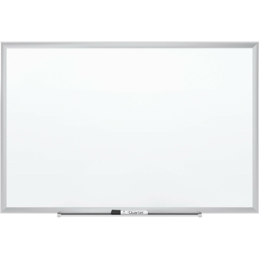 60" (5 ft) Width x 36" (3 ft) Height - White Porcelain Surface - Silver Aluminum Frame - Rectangle - Horizontal/Vertical - Magnetic - 1 Each - TAA Compliant