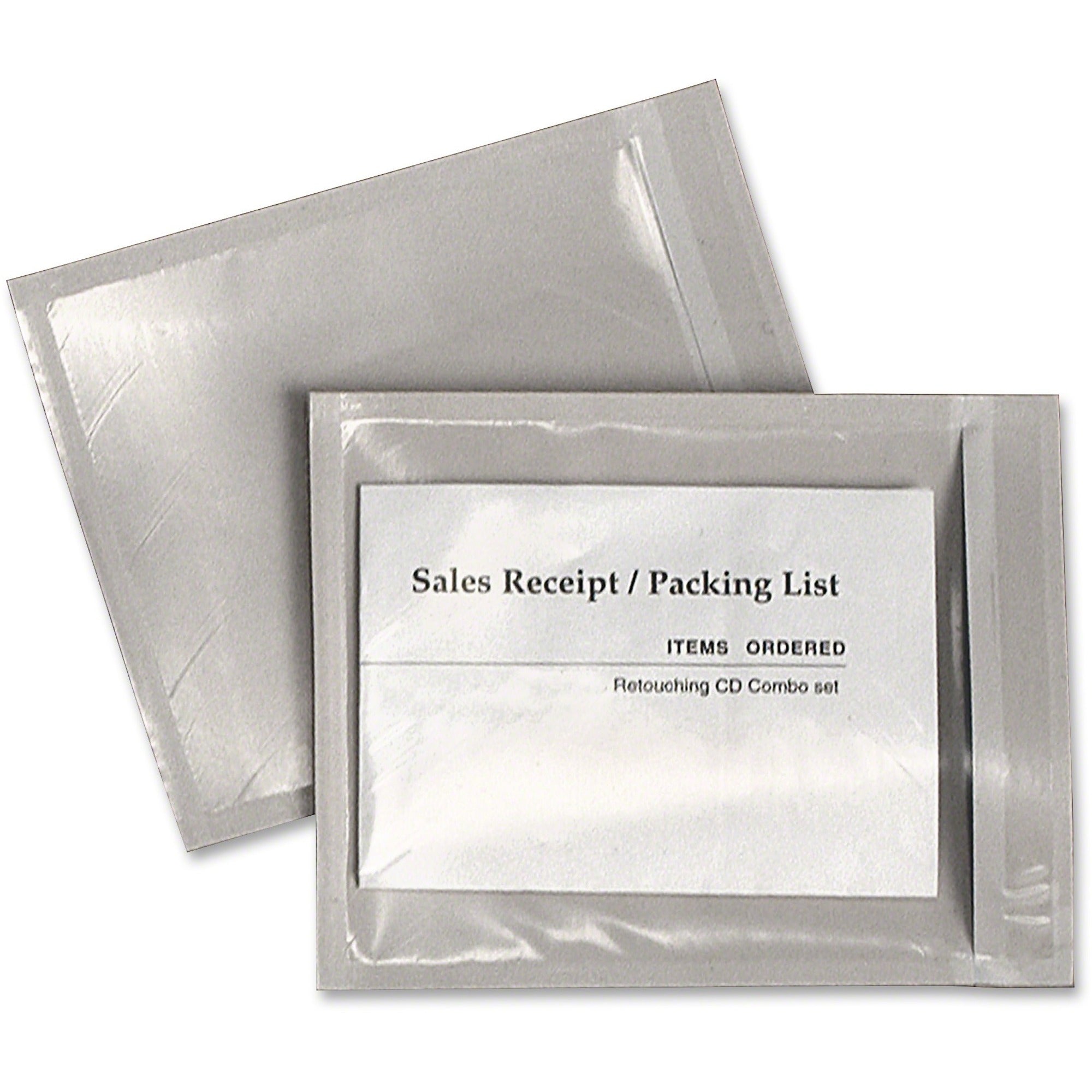 Packing List - 4 1/2" Width x 6" Length - Adhesive - Clear - Poly - 1000 / Carton