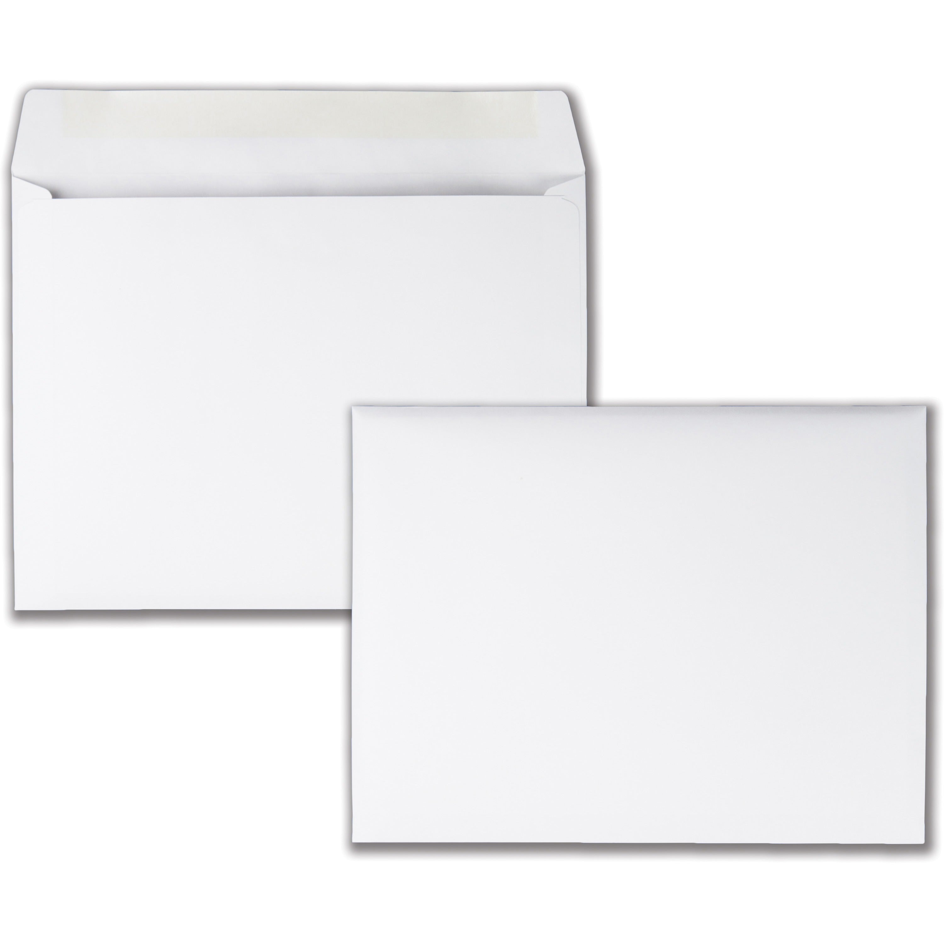Booklet - #9 1/2 - 9" Width x 12" Length - 28 lb - Gummed - White - Paper - 100 / Box
