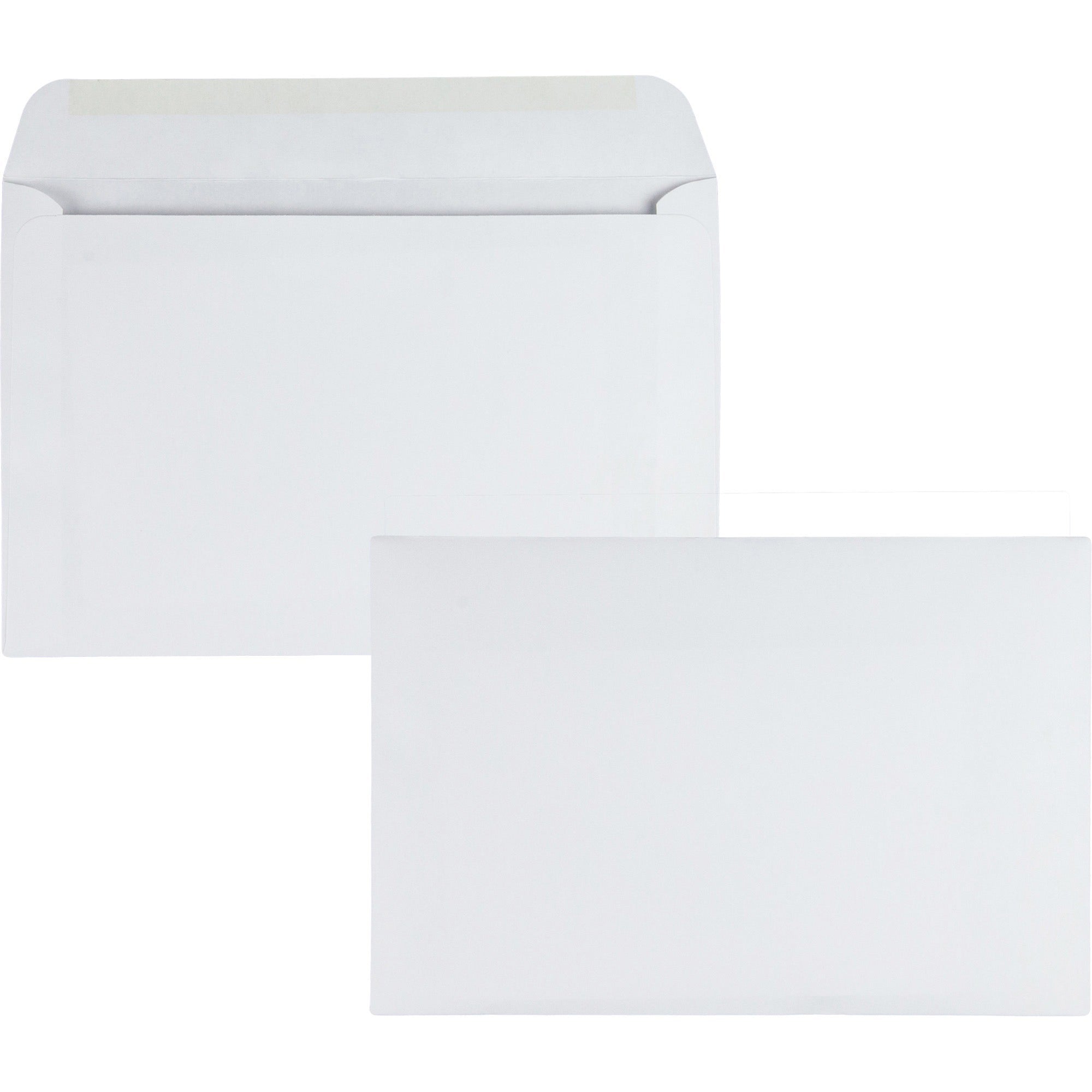 Booklet - #6 1/2 - 6" Width x 9" Length - 24 lb - Gummed - White - Paper - 500 / Box