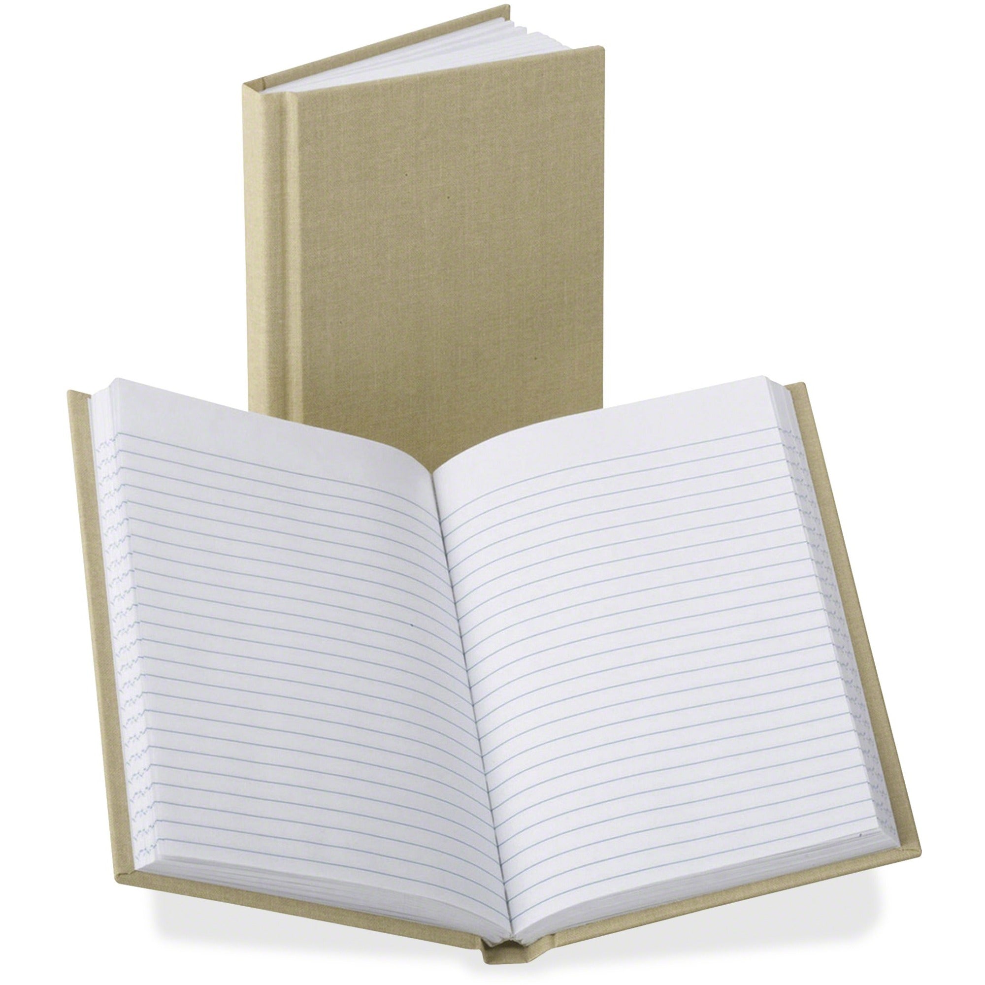 96 Pages - 4 3/8" x 7" Sheet Size - 0.79" Height x 7.4" Width x 9.8" Length - White Paper - Tan Cover - Hard Cover, Acid-free - 1 Each