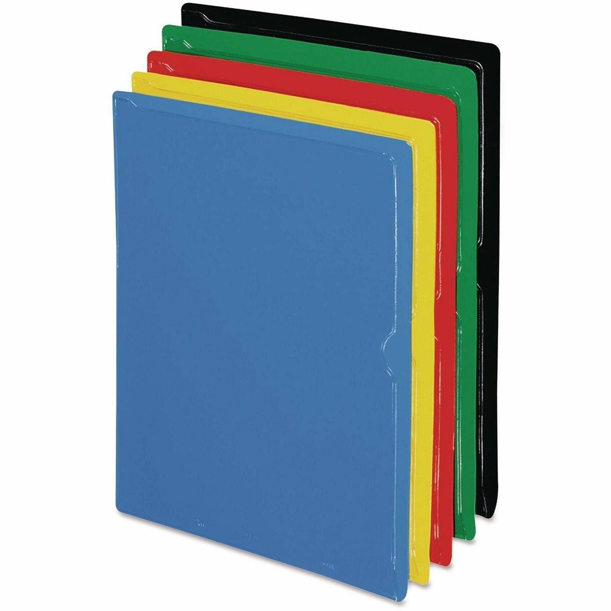8 1/2" x 11" - Black, Clear, Blue, Red, Green, Yellow - Reinforced, Thumb Cut, Copy Safe, Opaque - 25 / Box