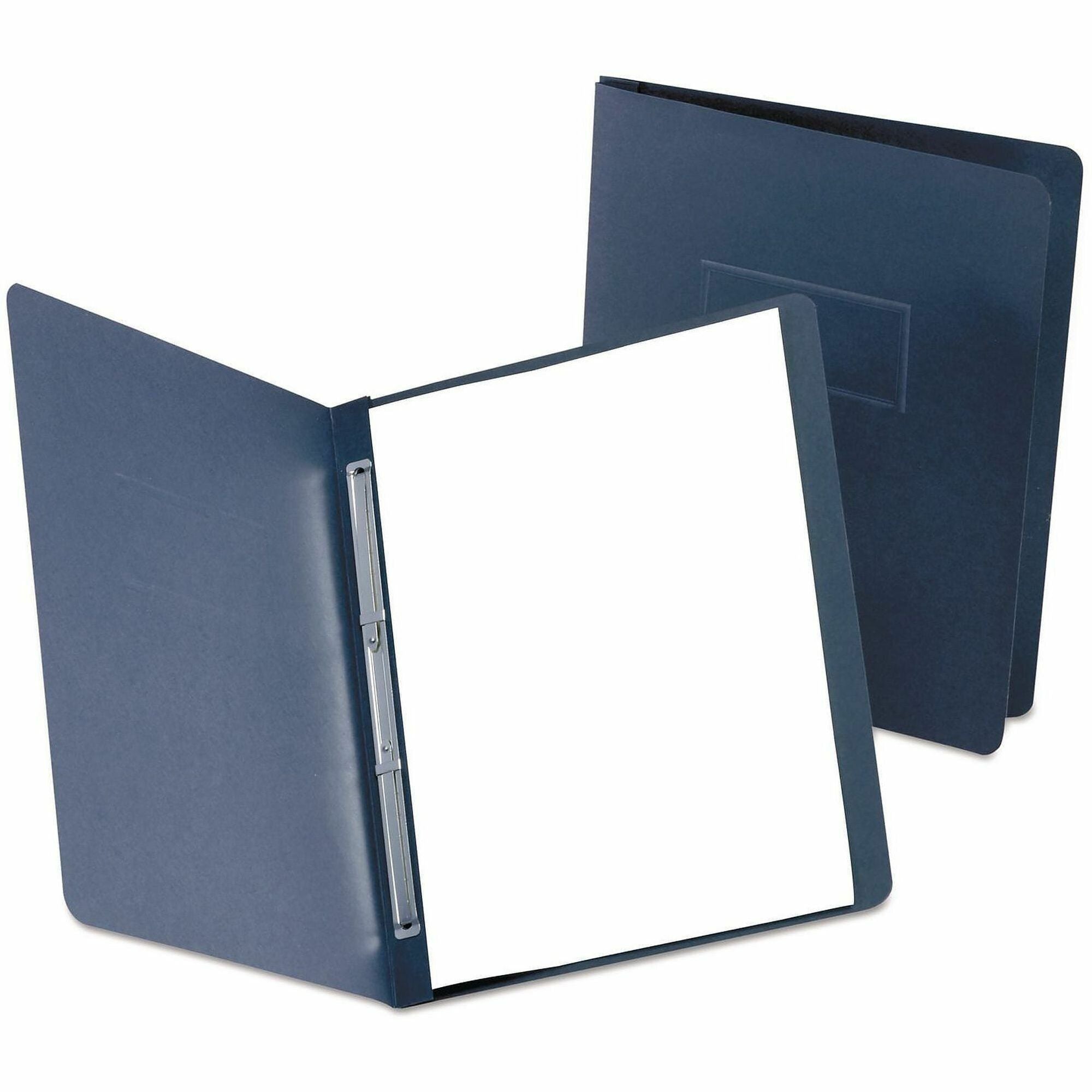 8 1/2" x 11" - 500 Sheets Capacity - 2 x Prong Fastener(s) - 3" for Folder - Black - Flexible, Embossed - 0% Fiber Recycled - 25 / Box