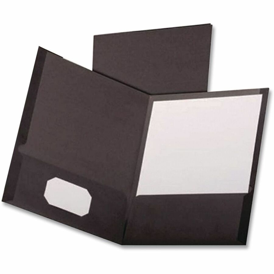 TOPS Letter Pocket Folder - 8 1/2" x 11" - 100 Sheets Capacity - 2 Internal Pocket(s) - 11 pt. - Gray - Textured, Die-cut, CD Holder - 0% Fiber Recycled - 25 / Box