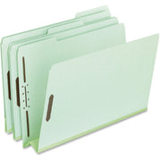 Pendaflex Pressboard Folders with Fastener - 8 1/2" x 11" - 3" Expansion - 2 Fastener(s) - Top Tab Location - Assorted Tab Position - 25 pt. - Pressboard - Green - 60% Recycled - 25 / Box