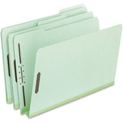 Pendaflex Pressboard Folders with Fastener - 8 1/2" x 11" - 2" Expansion - 2 Fastener(s) - Top Tab Location - Assorted Tab Position - 25 pt. - Pressboard - Green - 60% Recycled - 25 / Box