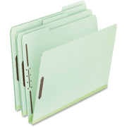 Pendaflex Pressboard Folders with Fastener - 8 1/2" x 11" - 1" Expansion - 2 Fastener(s) - Top Tab Location - Assorted Tab Position - 25 pt. - Pressboard - Green - 60% Recycled - 25 / Box