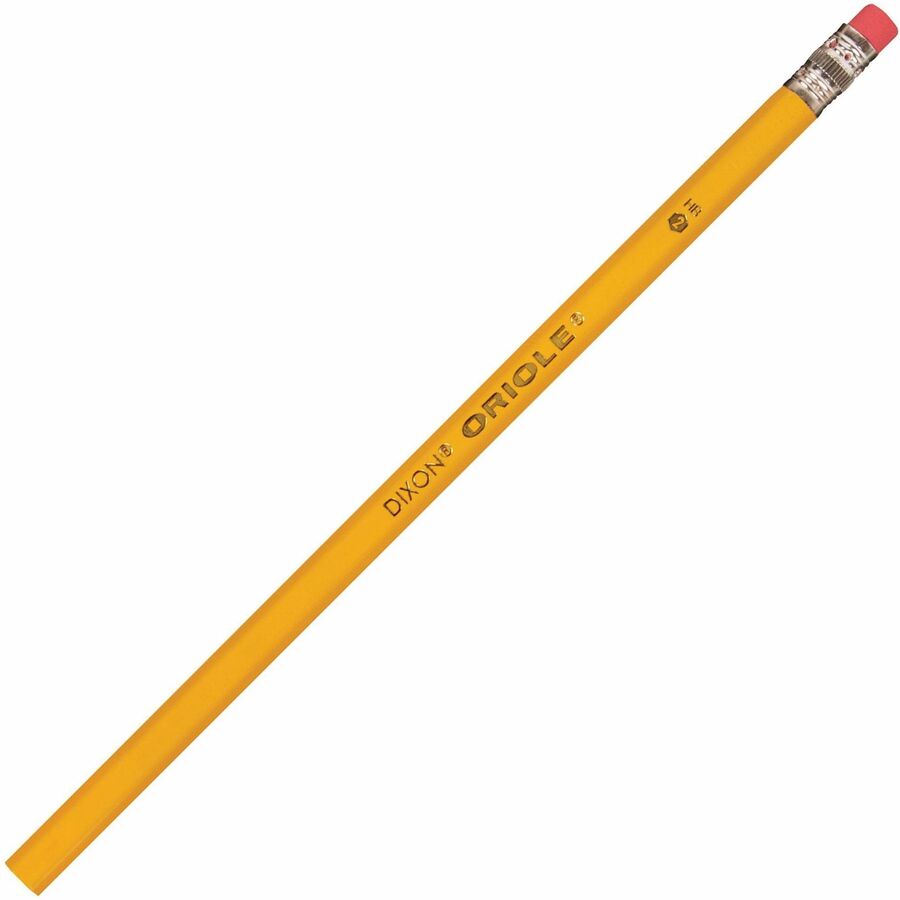 Dixon Wood-Cased Pencils - Black Lead - #2 - Yellow Wood Barrel - 1 Dozen