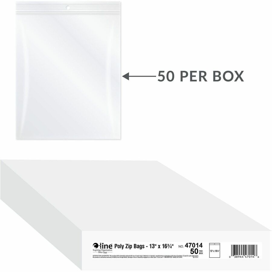 C-Line Oversized Heavyweight Poly Zip Bags