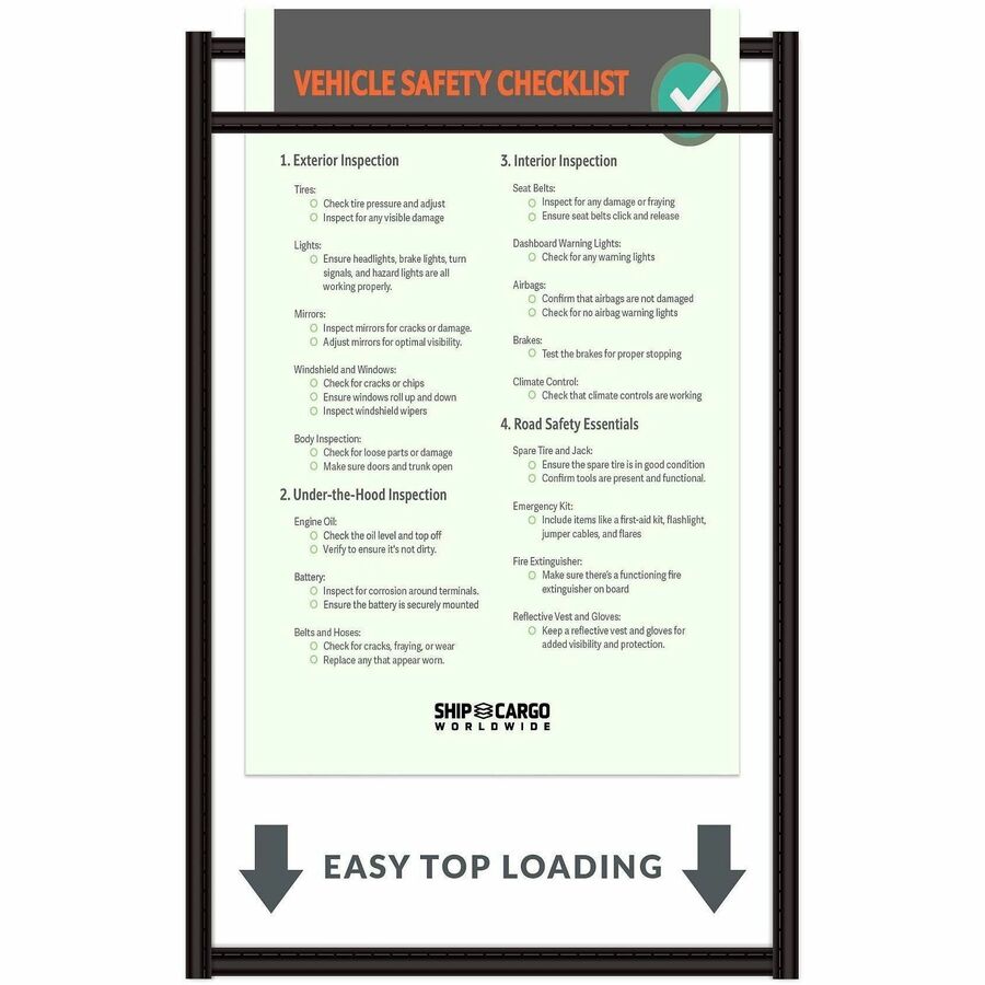 C-Line Stitched Vinyl Shop Ticket Holders - Support 11" x 17" Media - Vinyl - Black, Clear - Sturdy, Heavyweight - 25 / Box