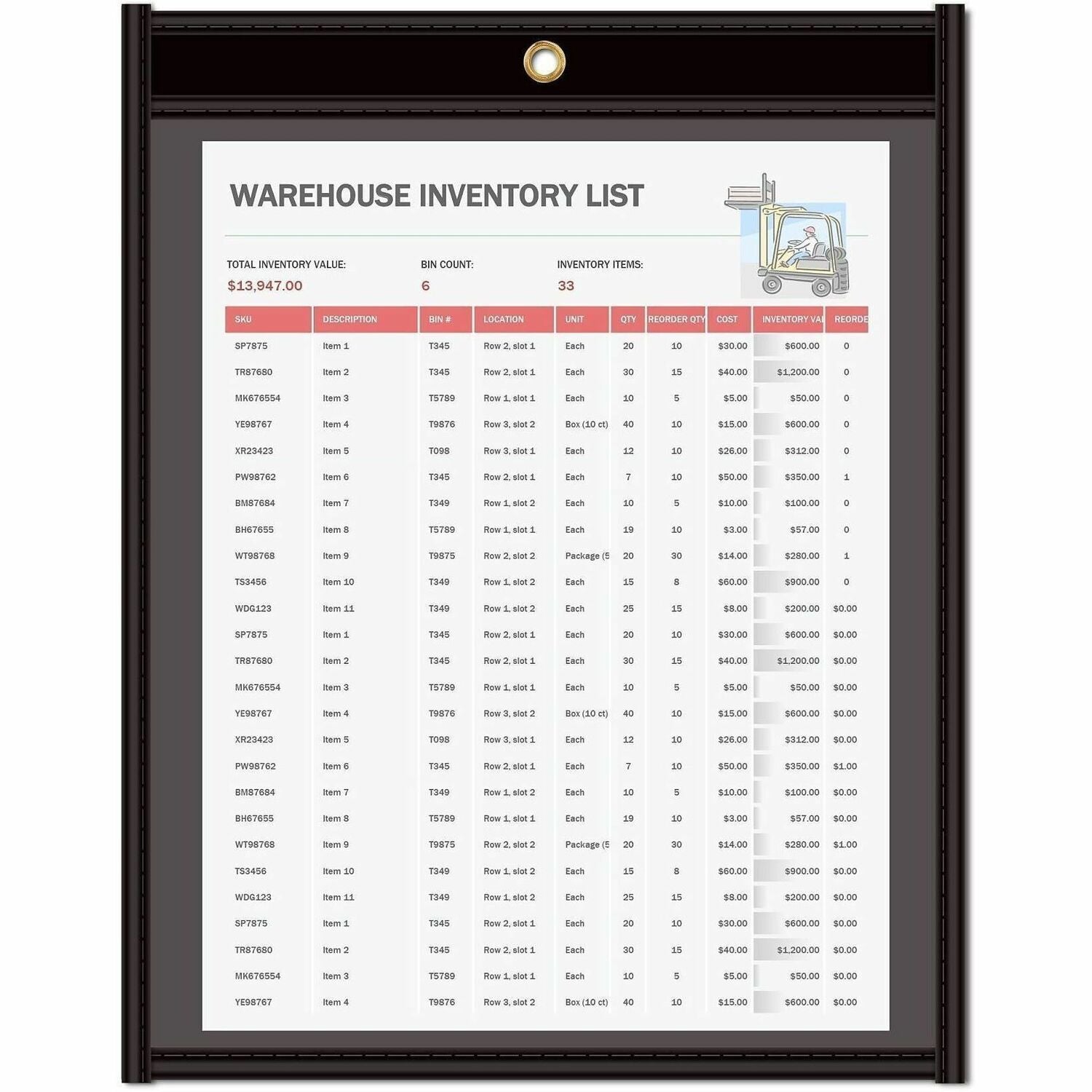 Support 11" x 14" Media - Vinyl - Clear, Black - 1 Box
