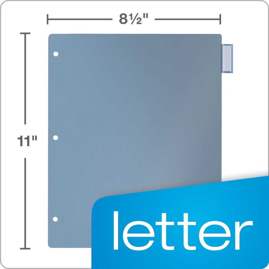 Cardinal&reg; Extra-tough Poly Dividers - 5 Tab(s)/Set - Letter - 8.50" Width x 11" Length - 3 Hole Punched - Polypropylene Divider - Multicolor Tab(s) - Fray Resistant, Tear Resistant, Scratch Resistant, Transfer Safe, Insertable Tab - 4 / Pack