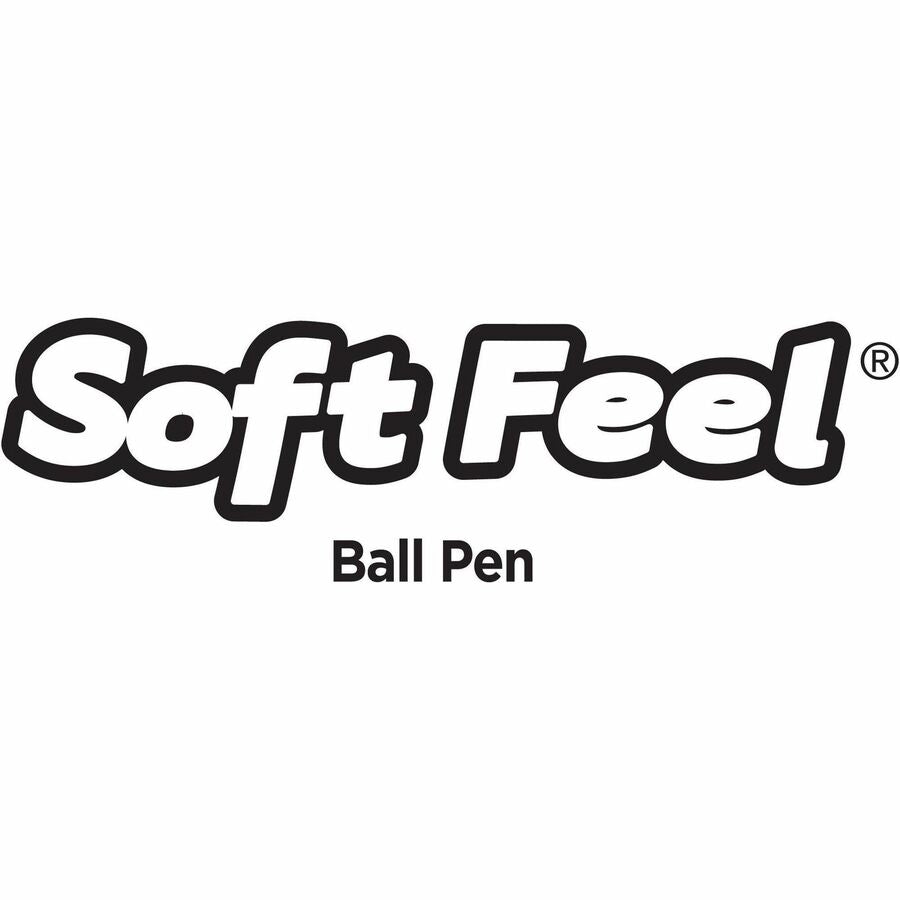 BIC SoftFeel Retractable Ball Pens - 0.8 mm Medium Pen Point - Retractable - Red Ink - Red Rubber Barrel - 1 Dozen